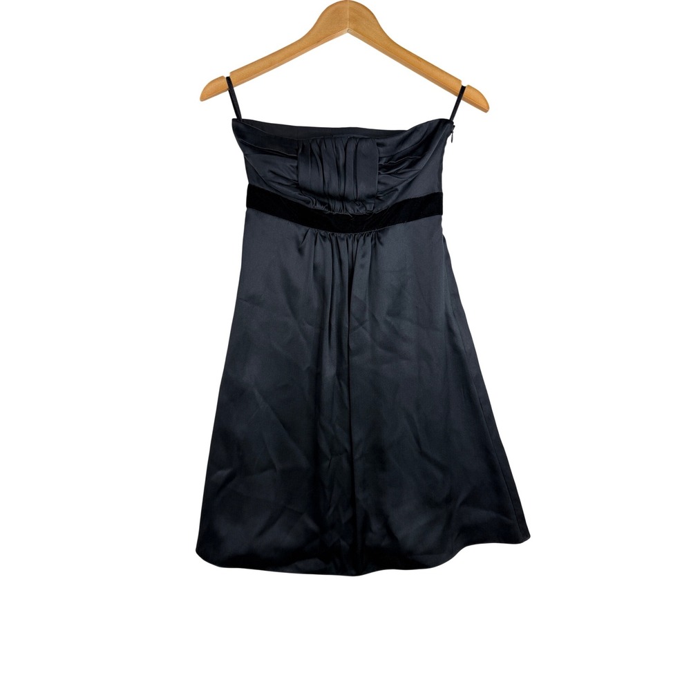 Banana Republic Silk Vintage‎ Strapless Cocktail Dress 0 Petite Black